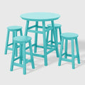 WestinTrends Malibu 5-Piece HDPE Outdoor Patio Dining Bar Bistro Table Set by WestinTrends