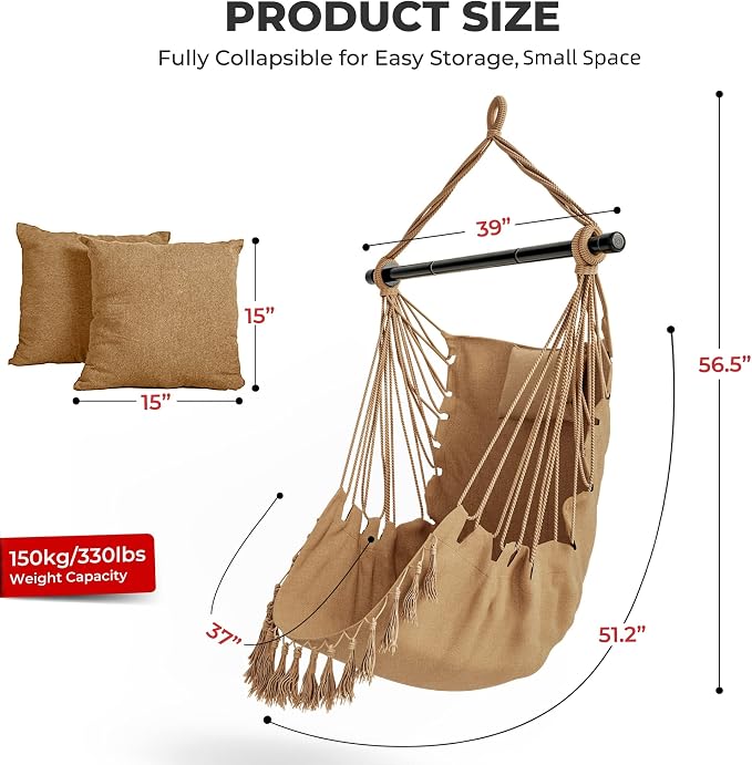 Giantex Hanging Chair Hammock Swing Chair - - Image 8