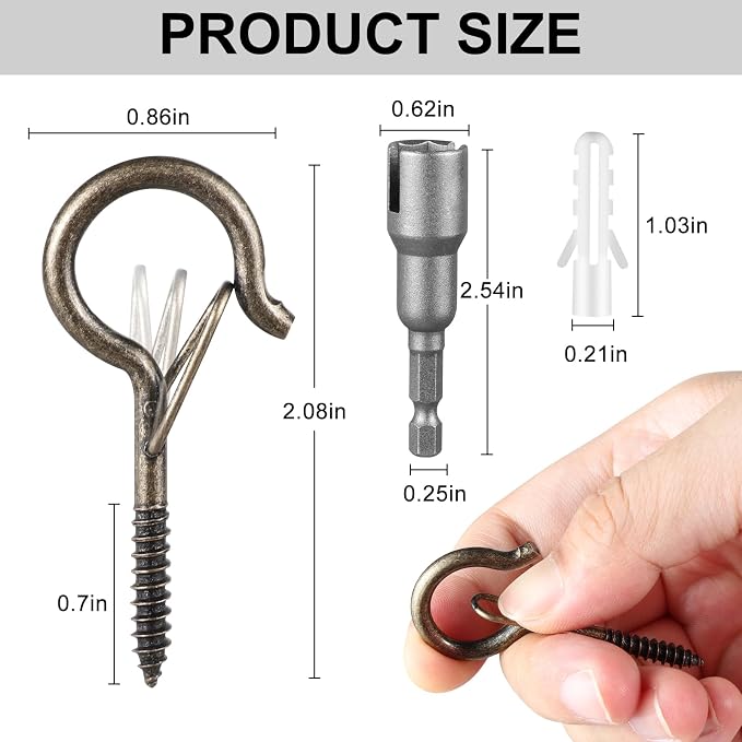 36 PCS Q-Hanger Hooks, Screw Hooks - Image 7