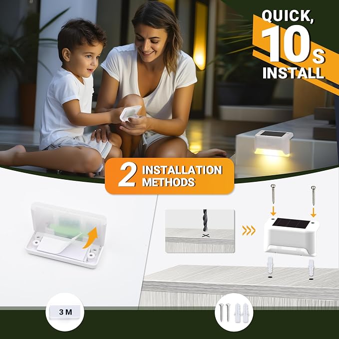 Solar Fence Lights Outdoor, Solar Step Lights Waterproof Led Lights - Image 5