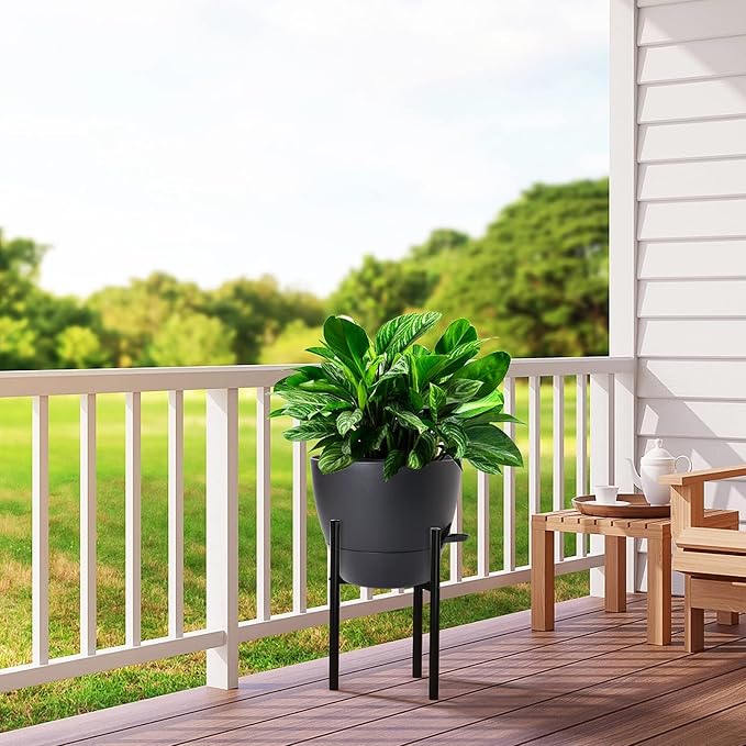 12 inch Large Self Watering Pots, Plastic Planters - Image 7