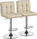Yaheetech Bar Stools Set of 2, Adjustable PU Leather Swivel Barstools, Modern by Yaheetech