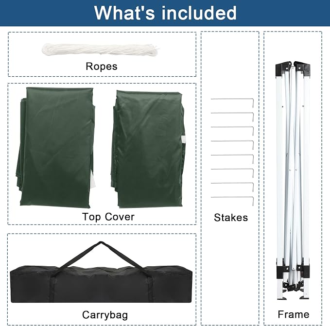 Outvita 6.5x6.5ft Pop Up Canopy Tent, Outdoor Instant Shelter Folding Canopy - Image 9