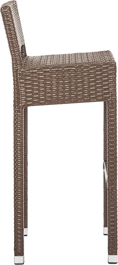 SAFAVIEH FOX5212A Collection Landry Black Indoor/Outdoor Bar Stool - Image 7