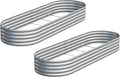 2PCS 8x2x1ft Galvanized Metal Raised Garden Bed Kit, Outdoor Planter Box by Easllre