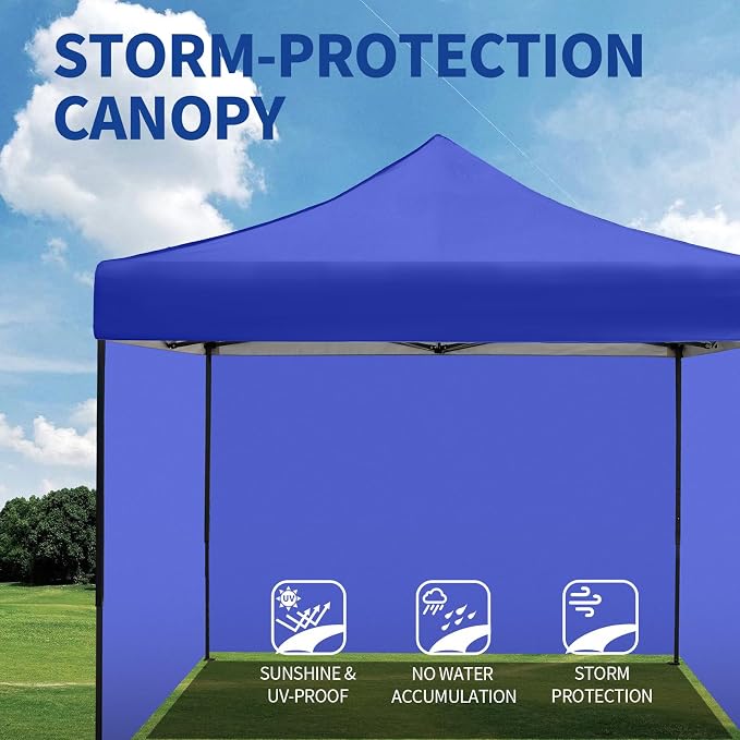 10x10 Pop up Canopy Tent with Sidewalls, Heavy Duty Waterproof Sun Shade Canopy - Image 2