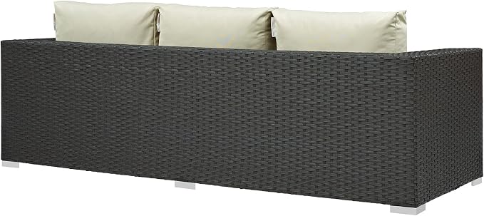 Modway EEI-1860-CHC-BEI Sojourn Wicker Rattan Outdoor Patio Coffee Table - Image 5