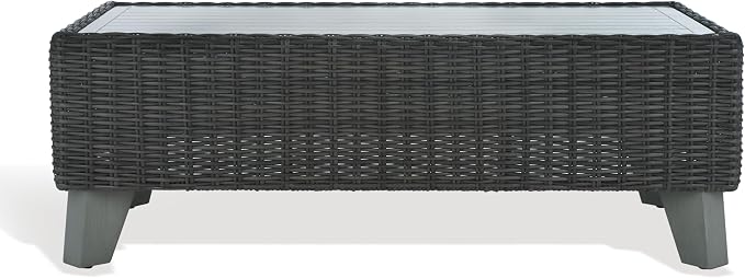 SAFAVIEH Couture Collection Margarita Dark Grey Faux Wicker Rectangle by SAFAVIEH