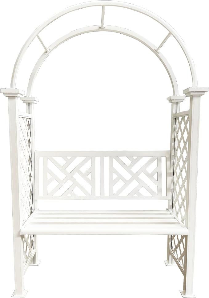Oakland Living White Aluminum Garden Arbor Arch by Oakland+Living