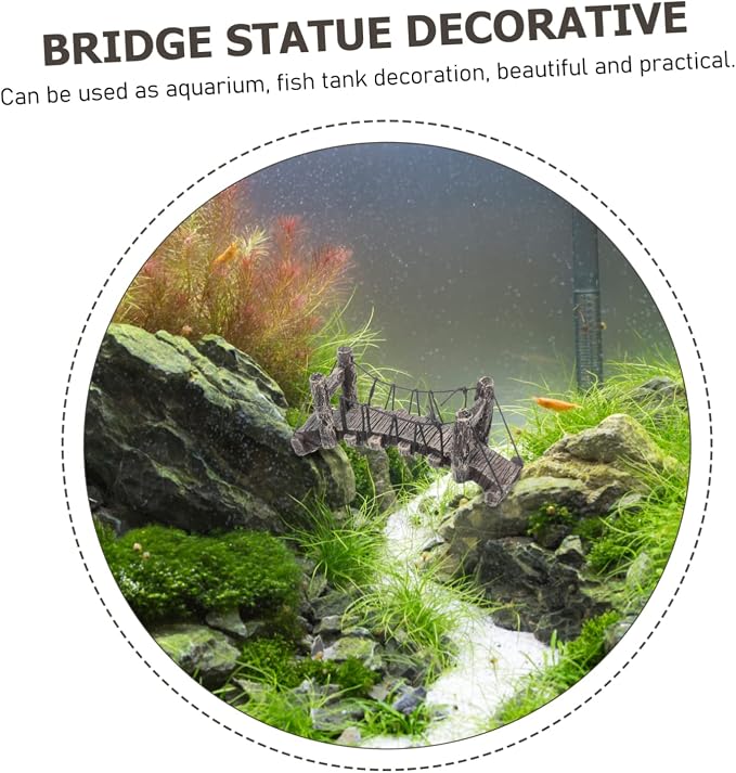 LIFKOME Miniature Resin Garden Bridge Decoration 6.10In DIY Landscaping Outdoor - Image 8