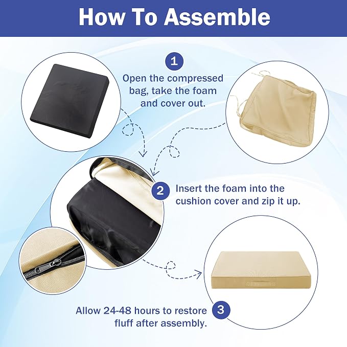 Patio Chair Cushions, Waterproof Outdoor Cushions - Image 8