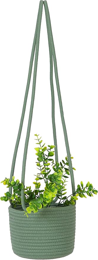 Hanging Planter Basket Jute Rope Woven Plant Hangers Indoor Hanging Plant by RUIZHIXUAN