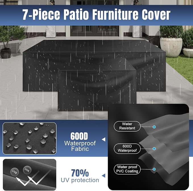 Aoxun 7 Pieces Patio Furniture Set - Image 7