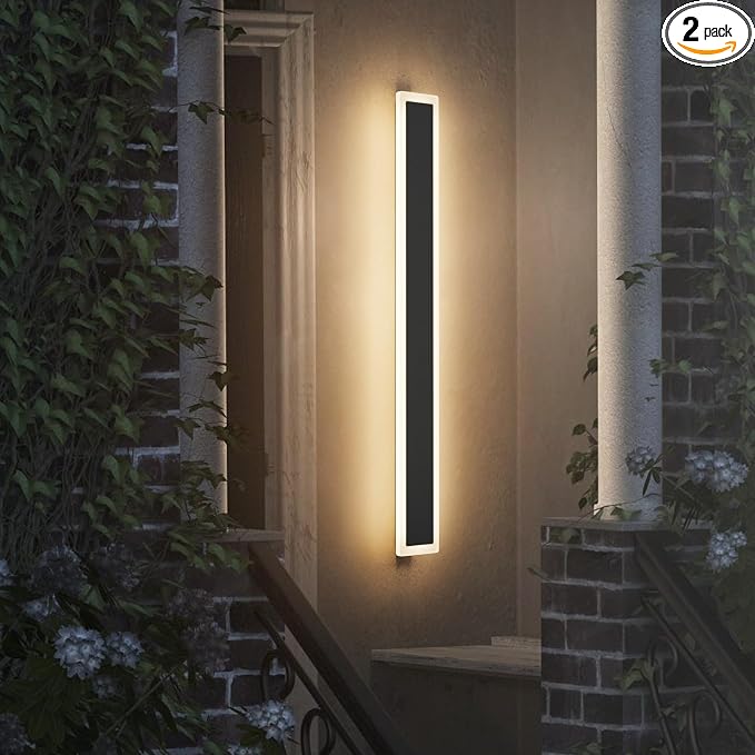 2 Pack 31.5in Outdoor Wall Lights by Coinmit