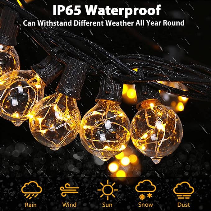 Color Changing Christmas Lights Outdoor String Lights 50ft 50 G40 Bulbs - Image 3