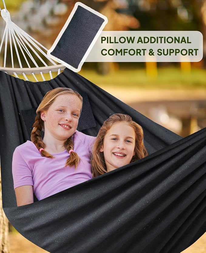 Chihee Hammock for Stand 9.8ft x 4.9ft Soft Cotton Hammock Holds Up to 660lbs - Image 2