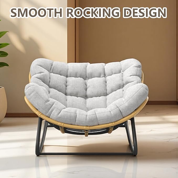 Oversized Papasan Rocking Chair - Image 5