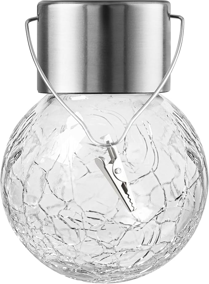 PARTPHONER 12 Pack Hanging Solar Lights Outdoor, Waterproof Solar Globe Lantern - Image 8