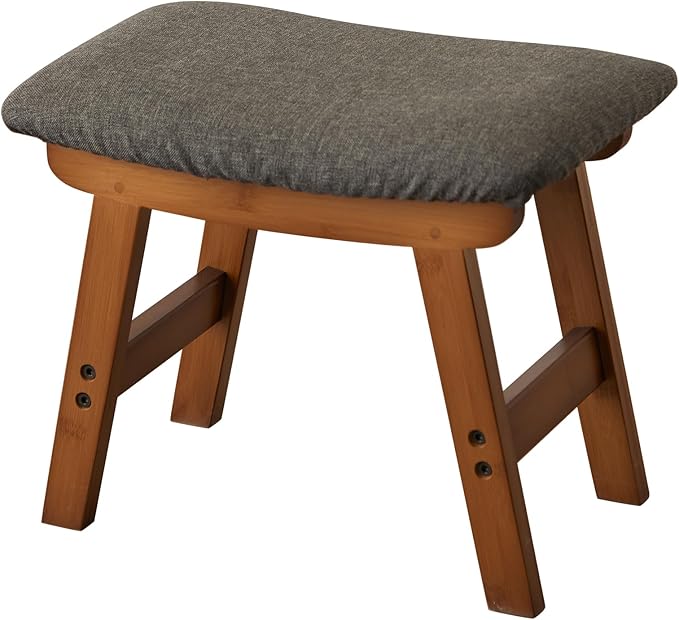 Foot Stool, Bamboo Small Sofa Foot Rest Under Desk, Extra Seating - Image 7