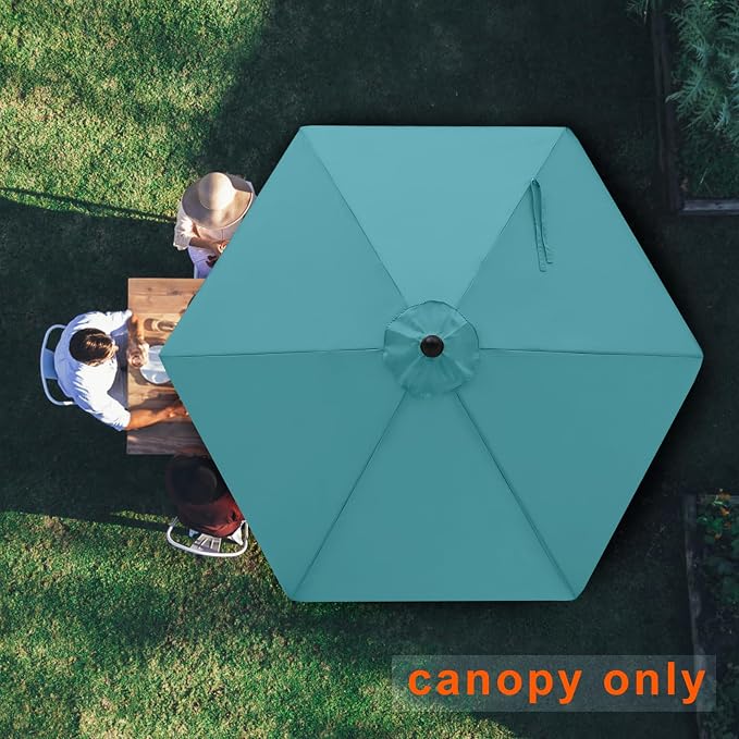MASTERCANOPY Patio Umbrella 7.5 ft Replacement Canopy - Image 6
