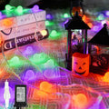 Connectable Orange Purple and Green Halloween Lights Outdoor Indoor - 43FT by LORRYTE