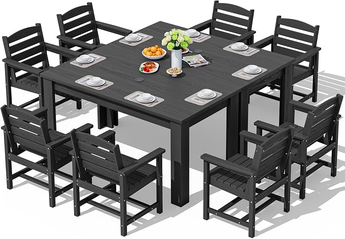 SERWALL Patio Dining Sets for 8, Outdoor Dining Sets for 8 Person by SERWALL