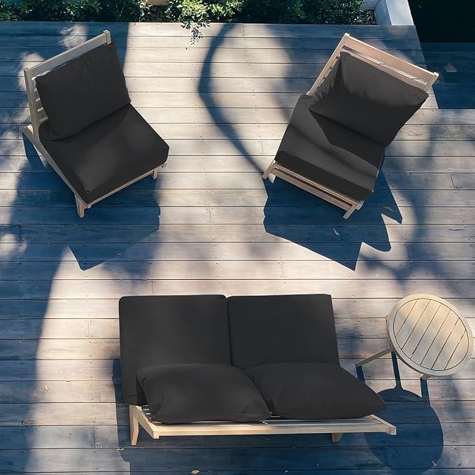 Sundale Outdoor Olefin Deep Seat Cushion Set of 2, Patio Chair Cushion and - Image 9