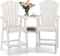 Ciokea Tall Adirondack Chairs Set of 2, HDPE Outdoor Adirondack Bar Stools by CIOKEA