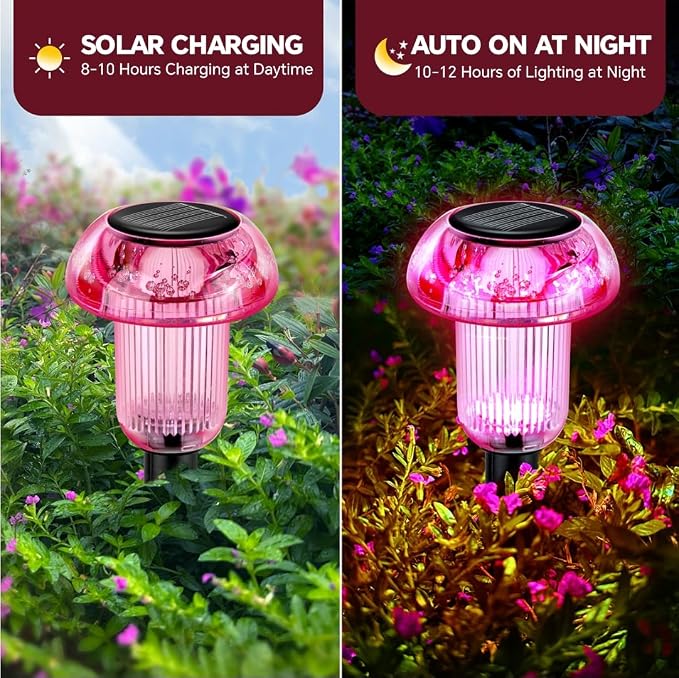 Easter Solar Pathway Lights Outdoor Decorative 4 Pack, Valentines Day Halloween - Image 3