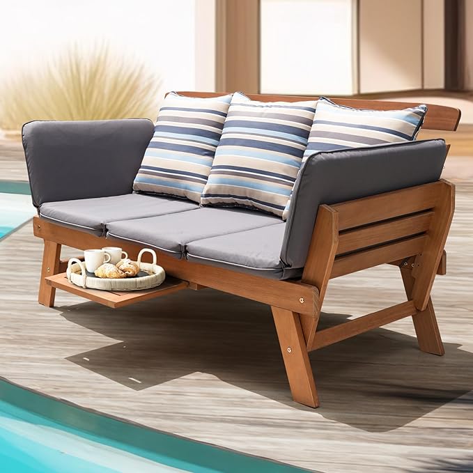 IDZO Amelie Outdoor Daybed Sofa: 750lbs Max Weight Support, Sleeper Chair by Idzo