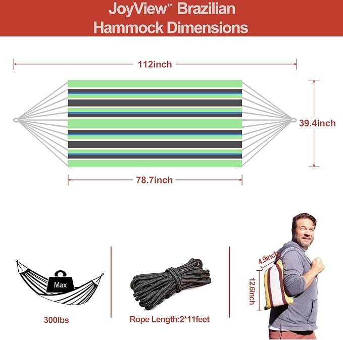 JoyView Brazilian Hammock for Single Preson - Image 2