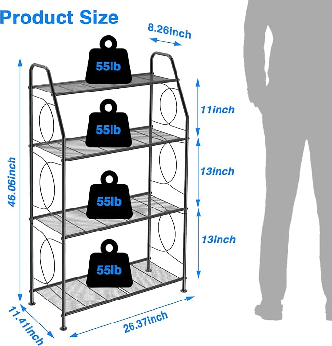 Plant Stand, 4 Tier Plant Shelf - Image 5