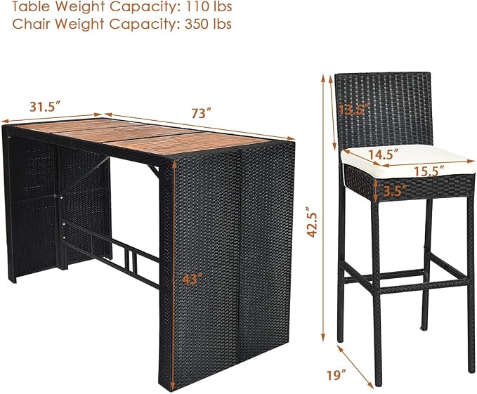 Tangkula 7 PCS Outdoor Wicker Furniture - Image 4