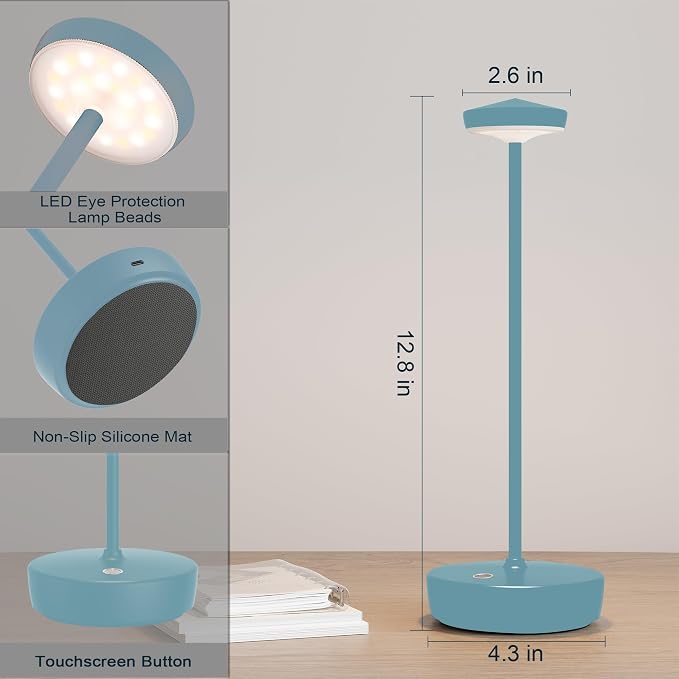 Cordless LED Table Lamp, Rechargeable 5000mAh Battery - Image 7