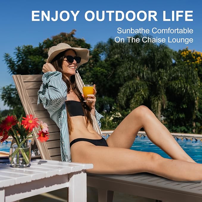ROJIK Outdoor Chaise Lounge Chair - Image 4