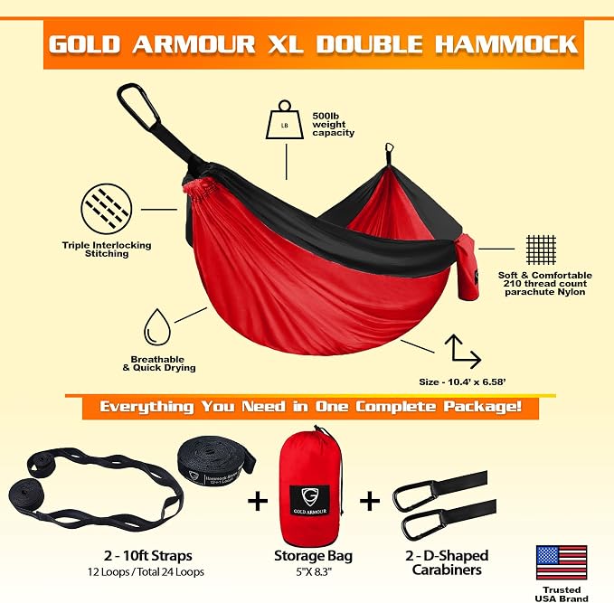 Gold Armour Camping Hammock - Image 2