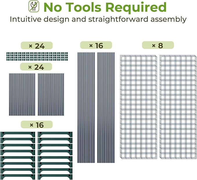 Ohuhu Plant Greenhouse Shelves 4 Tier 2 Pack Extra-Wide Stable Green House - Image 9