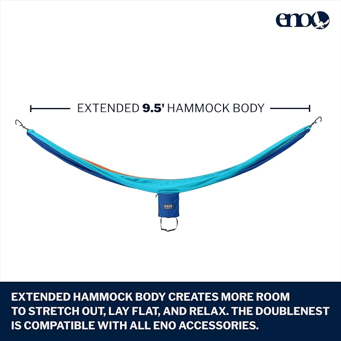 ENO, Eagles Nest Outfitters DoubleNest Lightweight Camping Hammock, 1 to 2 - Image 2