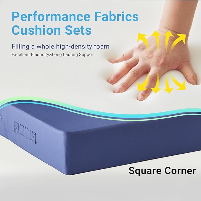 Outdoor Cushions for Patio Furniture, Outdoor Seat Cushion Set 24 x 24 x 5.75 - Image 4