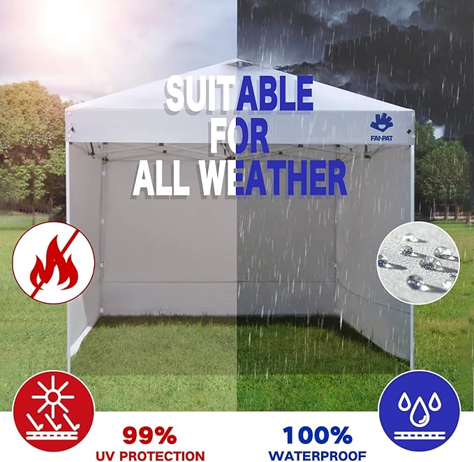 Instant Canopy Tent Sidewalls for 10x10 Pop Up Canopy Waterproof, 99% UV - Image 3