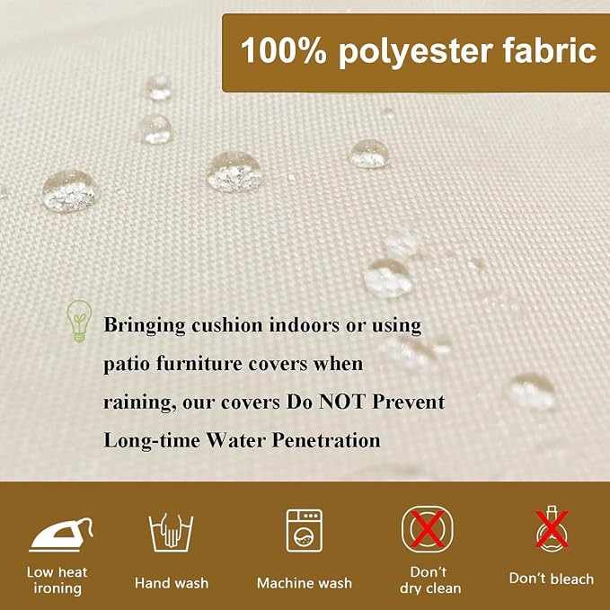 14 Piece Outdoor Patio Cushion Cover Replacement, Waterproof Patio Cushion - Image 3