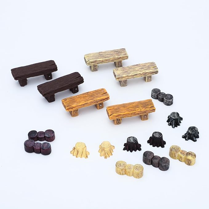 ONEST 18 Pieces Garden Miniature Accessories Mini Table and Chairs Village - Image 5