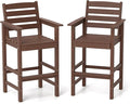 Tangkula Patio Adirondack Chairs Set of 2, HDPE Bar Height Chair by TANGKULA