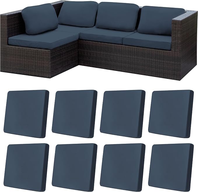 8Pcs Stretch Patio Cushion Covers, Outdoor Couch Covers Replacement, Outdoor by BIETYONE