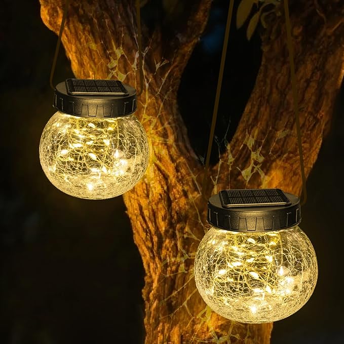 Kolpop Solar Lantern, 2 Pack Solar Lights Outdoor Waterproof by kolpop