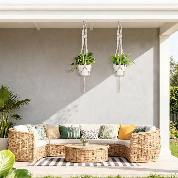 Mkono 2 Packs 43 Inch Macrame Plant Hanger Large - Image 6