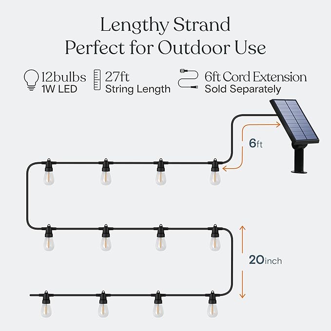 Brightech Ambience Pro Solar Powered Outdoor String Lights - Image 4