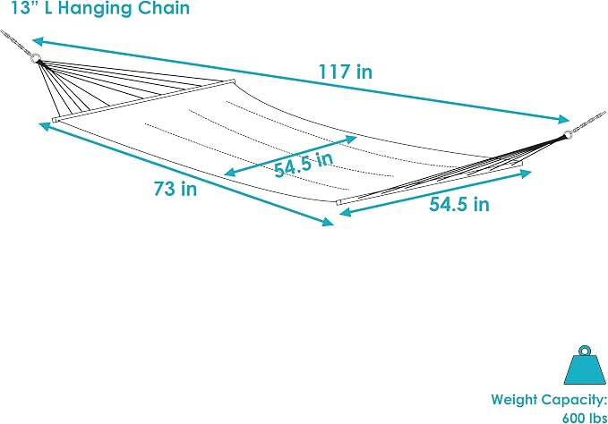 Sunnydaze Woven Double Hammock for Outside - Image 3