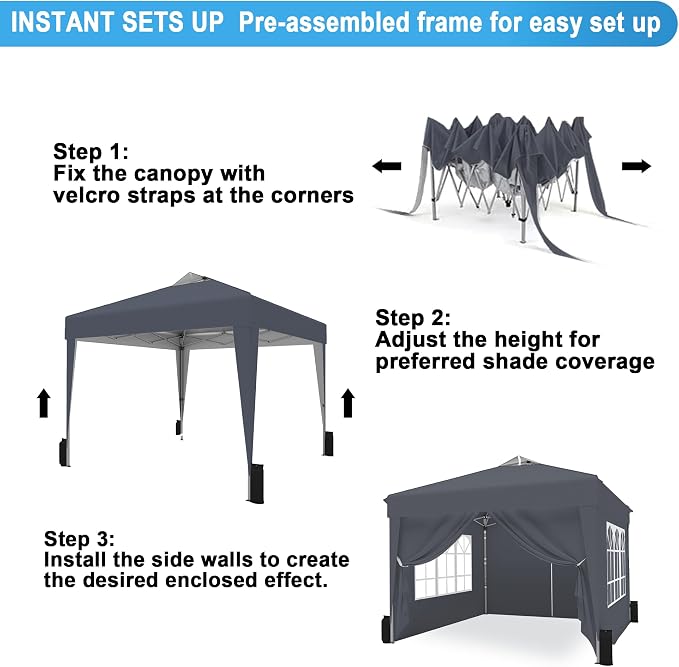 SANWAY 10x10 Pop Up Canopy Tent - Image 5