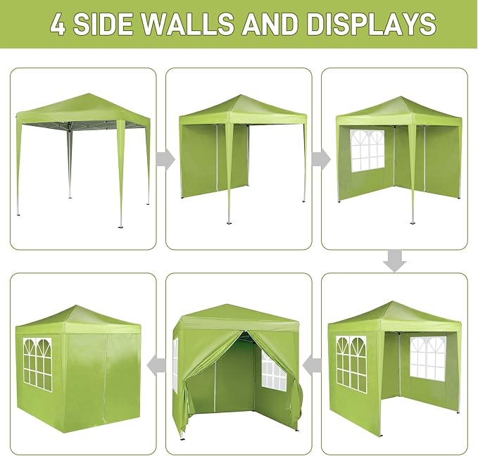 Outvita 6.5x6.5ft Pop Up Canopy Tent, Outdoor Instant Shelter Folding Canopy - Image 5